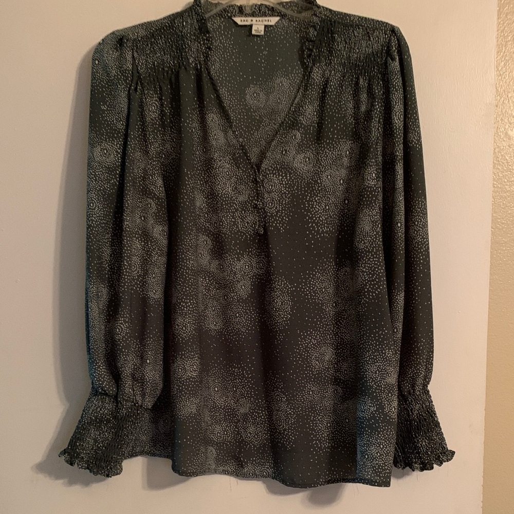 Zac & Rachel Black and White Patterned Blouse